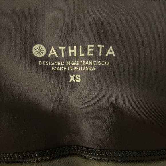 Athleta Leggings Small Colorblock Up for Anything 7/8 Gray White Pockets 209921 - Picture 5 of 9